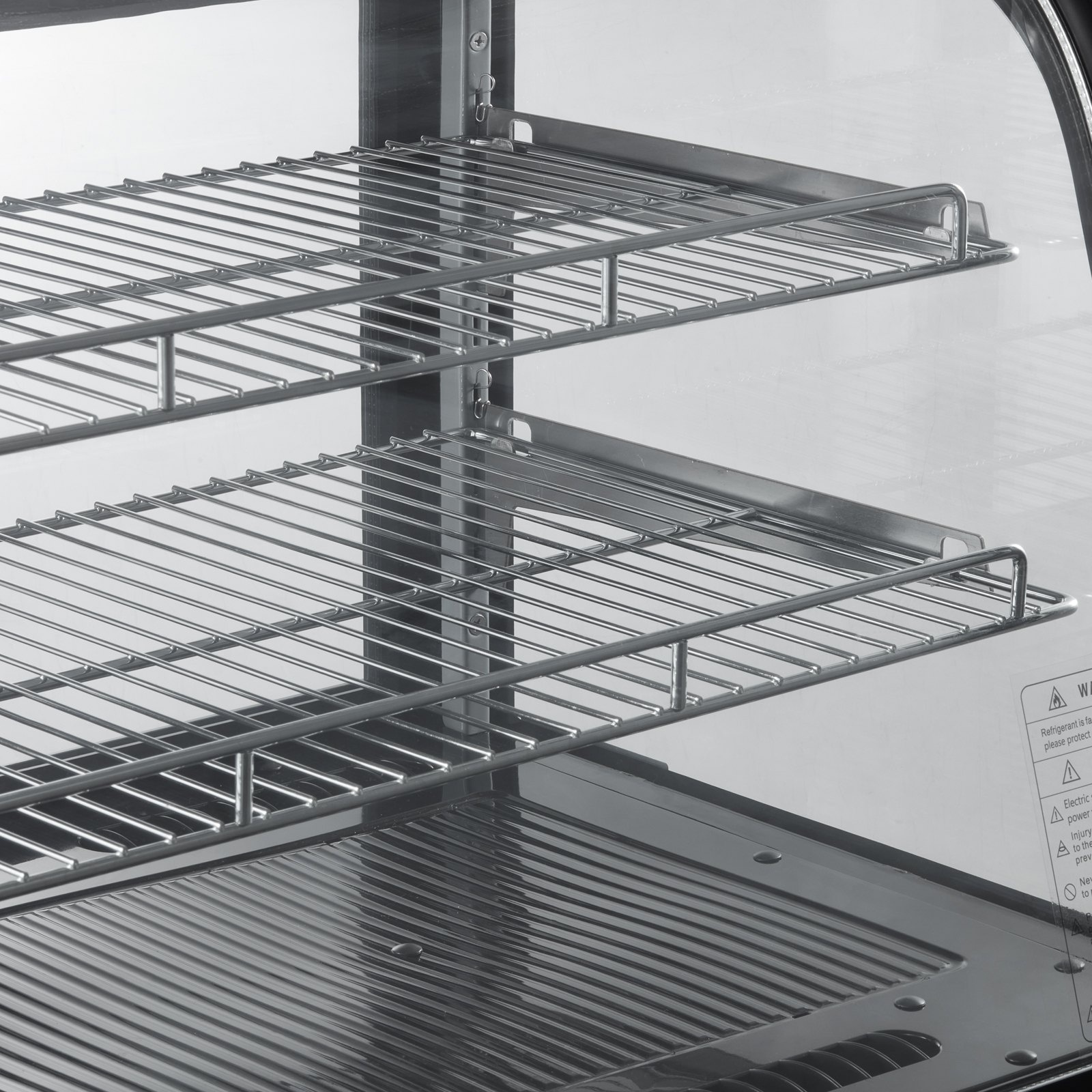 VEVOR Refrigerated Display Case, 115L, 2-Tier Commercial Refrigerated Display Cabinet with LED Lighting, Turbo Cooling, and Frost-Free Air Cooling for Cafes