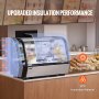 VEVOR Vetrina Refrigerata da 146 L Vetrina Espositiva per Pasticceria da Banco a 2 Livelli, Frigorifero Commerciale con Illuminazione a LED, Raffreddamento TURBO, Raffreddamento ad Aria Senza Brina