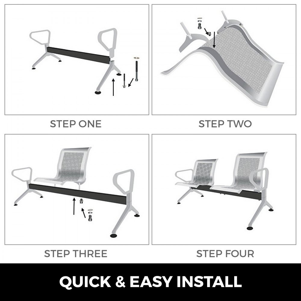 Banco Di Ricevimento D'affari Con Sedia Per Sala D'attesa 2 Posti Shipping