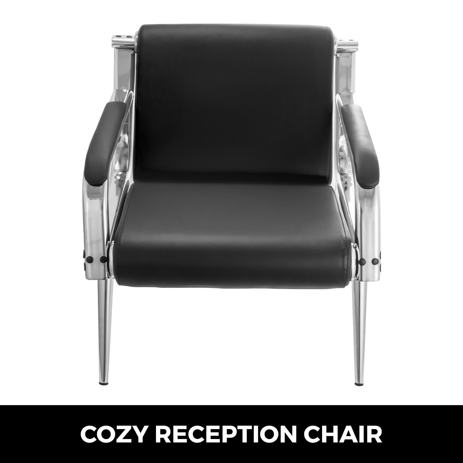 3-seat Waiting Room Chairs Set Bench Pu Leather Guest Comfortable Excellent