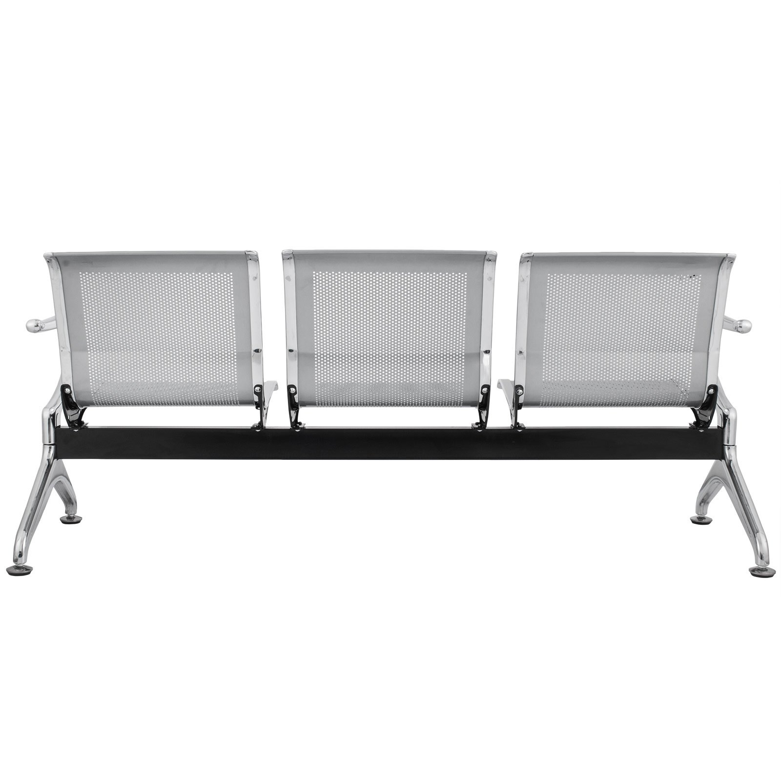 Panchina Per Sala D'aspetto Panca Attesa Ufficio Aeroporto In Acciaio 3 Posti