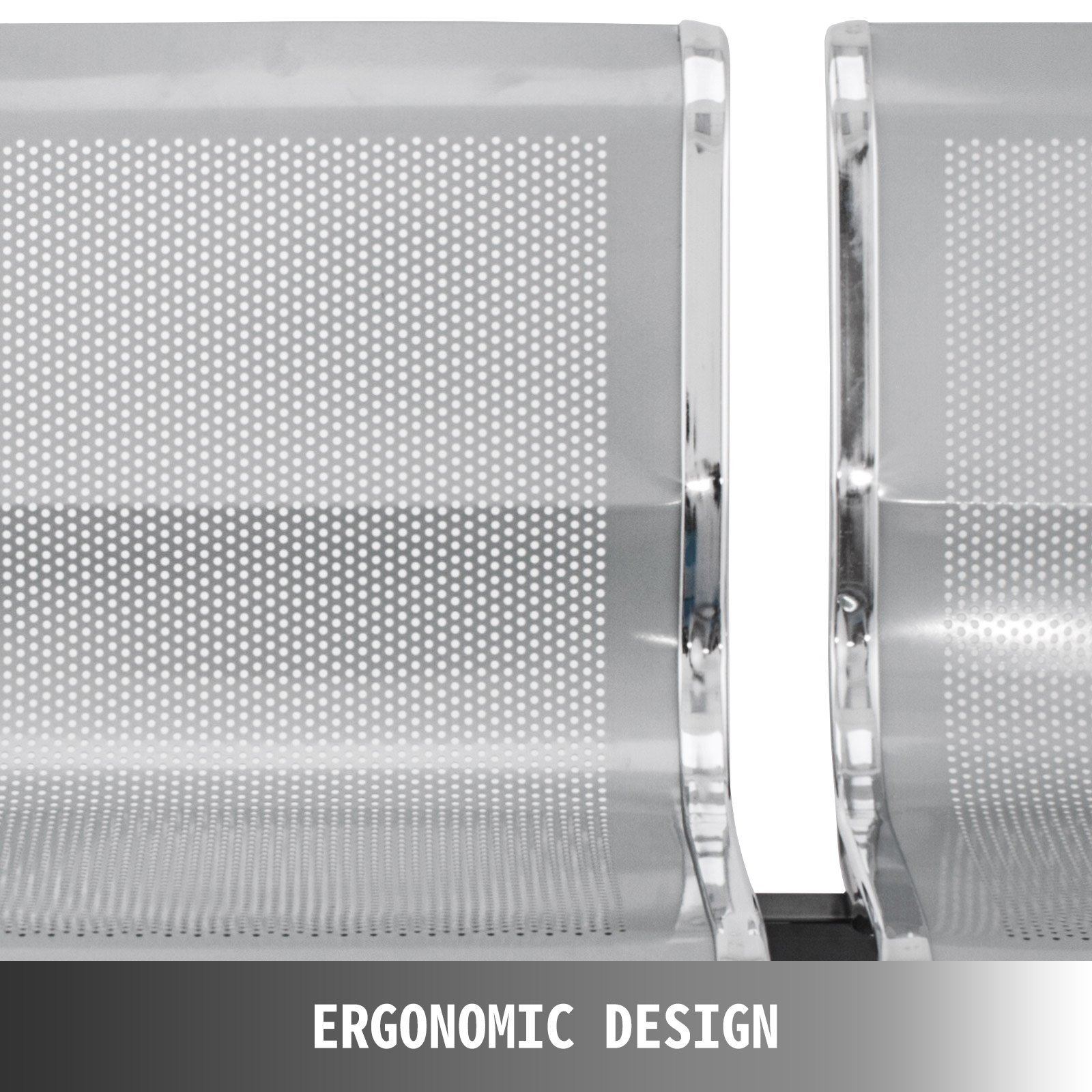 Panchina Per Sala D'aspetto Panca Attesa Ufficio Aeroporto In Acciaio 3 Posti