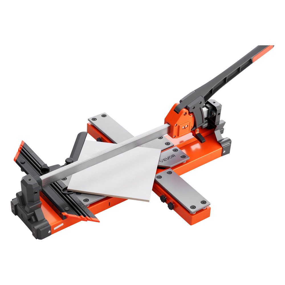 VEVOR Tagliapiastrelle Manuale 600mm per Ceramica, Utensile da Taglio con Base a Molla e Guida Angolare Regolabile, con Guida Allineamento di Precisione, per Taglio di Piastrelle Mattonelle A Mano