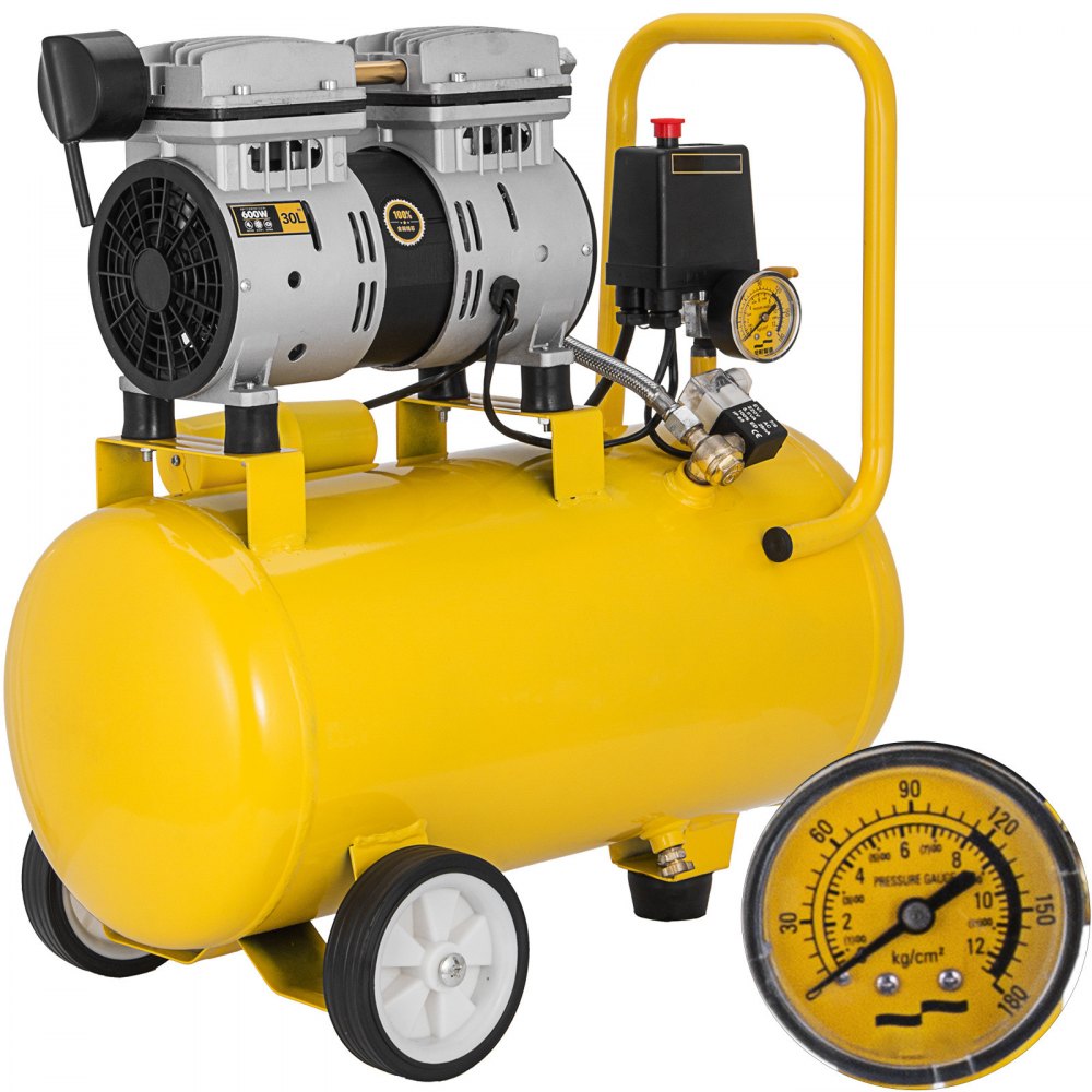 Compressore Aria Compressa Silenziato 24 Litri Oil-67db 8bar 600w 230v