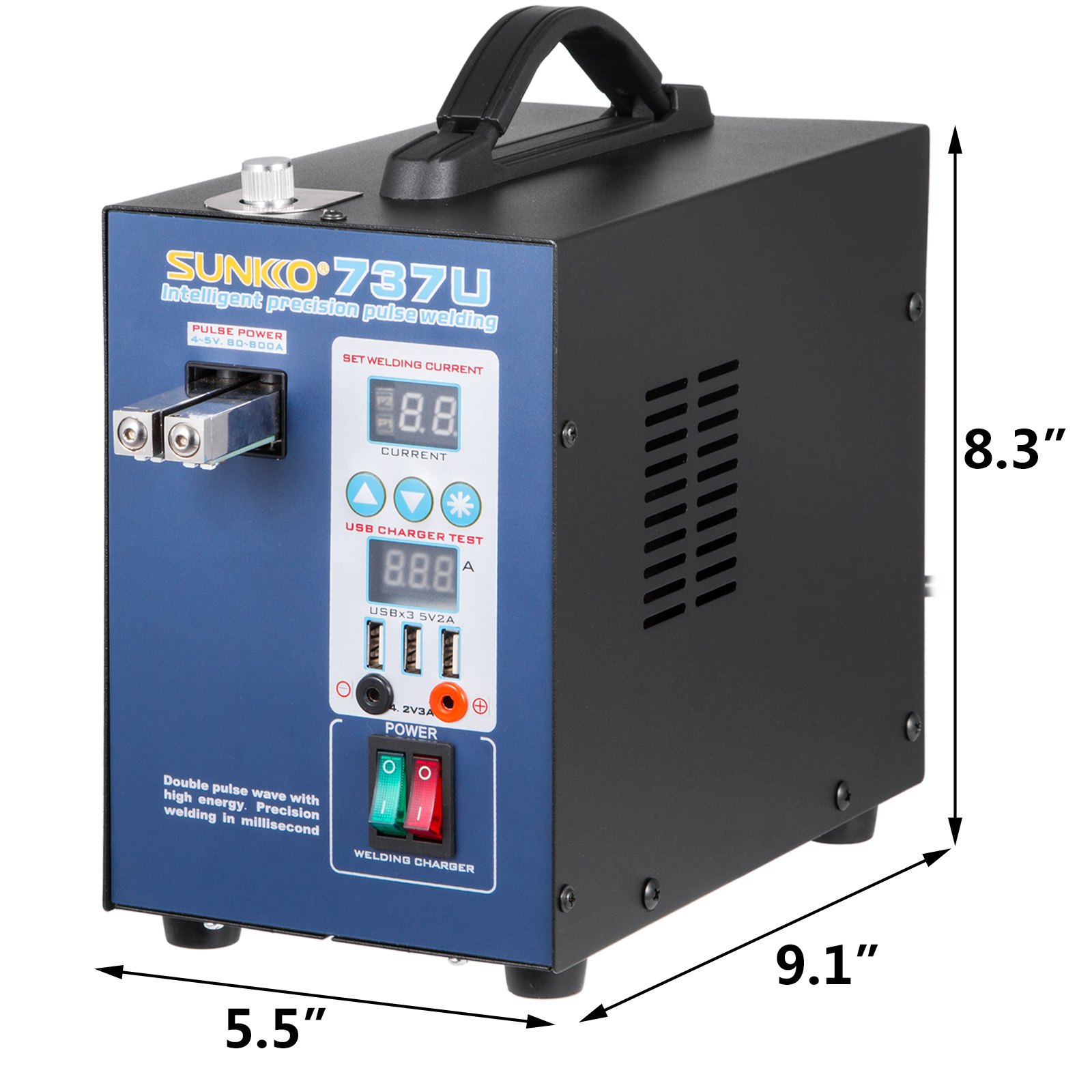Puntatrice Saldatrice A Punti Batterie 2.8kw 800a Dual Impulso Spot Welder