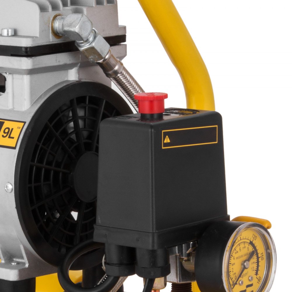 Compressore Aria Compressa Silenziato 9 Litri Oil-64db 4cfm 600w 230v