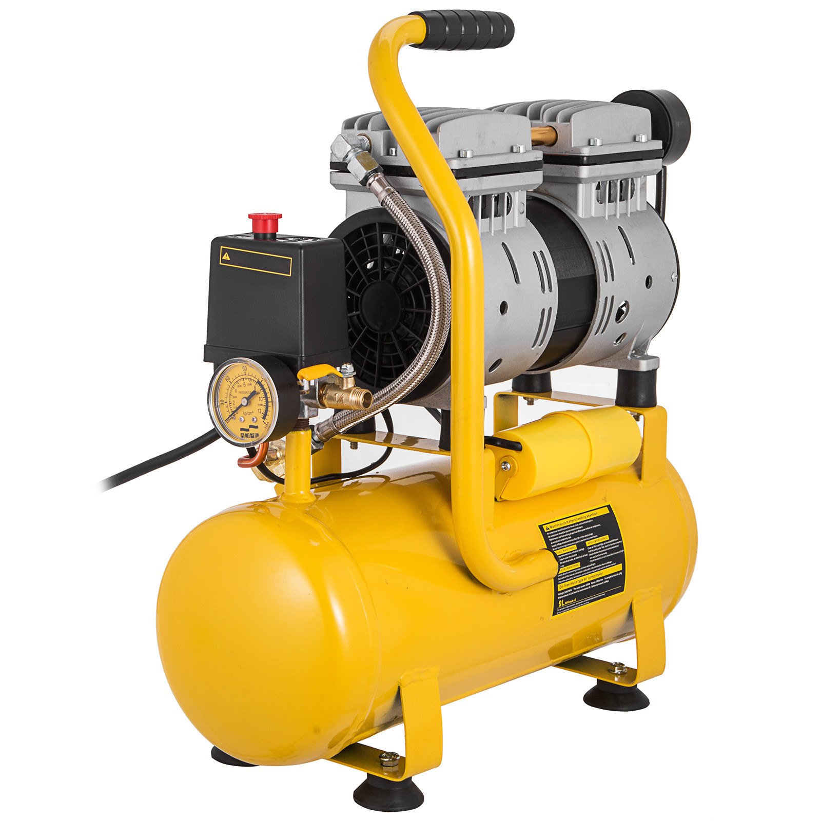 Compressore Aria Compressa Silenziato 9 Litri Oil-64db 4cfm 600w 230v