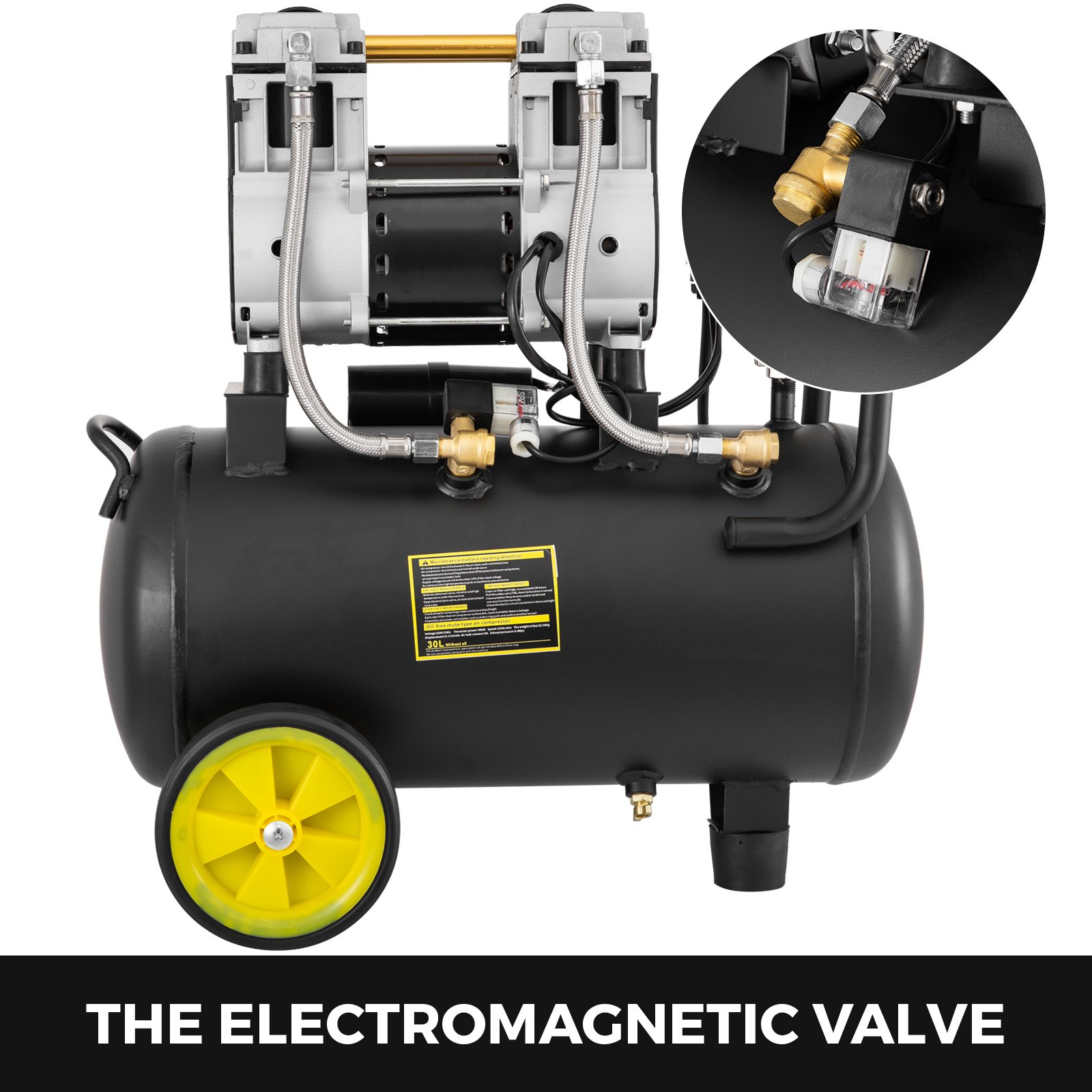 Compressore Aria Compressa Silenziato 30l Oil-67db 8bar 170l/min 980w 230v