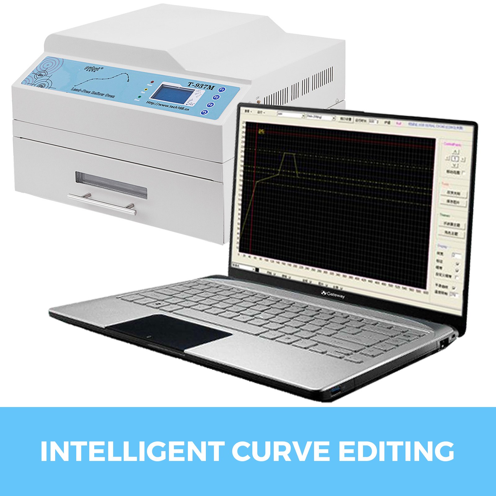 T-937m Reflow Oven Infrarosso Smd Bga Forno Rifusione Automatico 350x400mm 3300w