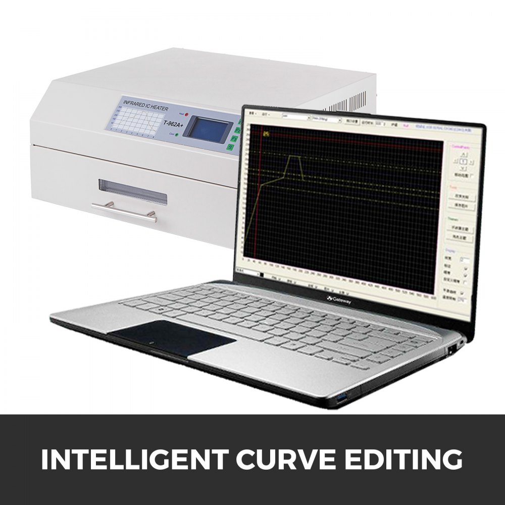 T962a+ Forno Rifusione Infrarosso Da 2300w 370x450mm Smd Bga Con Lcd Display