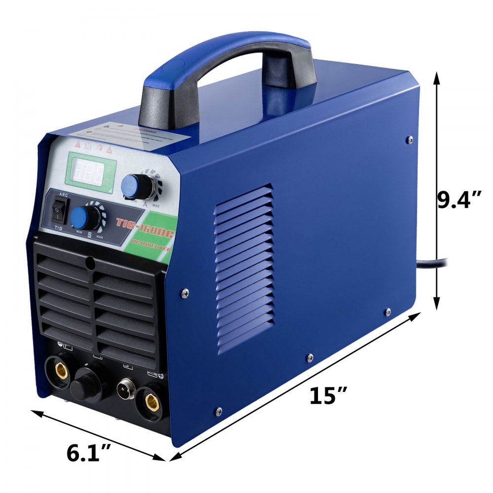 VEVOR TIG-160 Parrucca Saldatrice Tig inverter Mma 2-in-1 Digitale Dc 160A Saldatura 230V