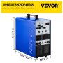 VEVOR TIG200 200A AC / DC in Alluminio per Saldatore Parrucca, Braccio TIG 200Amp AC Saldatore Drive AC  DC 220V, TIG Inverter Saldatrice Portatile Combinata (AC / DC 200A),Saldatrice Inverter TIG WIG