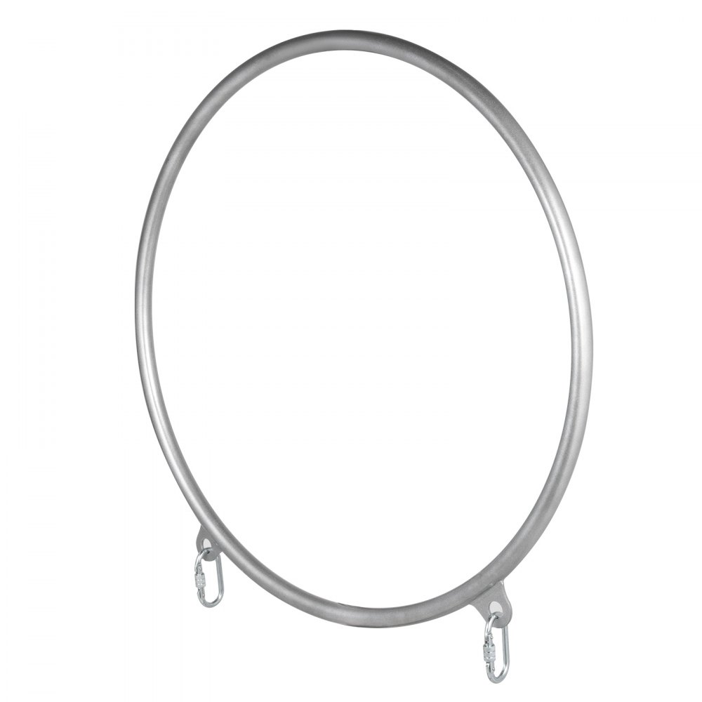 VEVOR Aereo Aerial Hoop Lyra Anello Acrobatico per  Yoga Pilates Acrobati Circensi Trapezi Lyra Argento Doppio Punto Diametro 95CM
