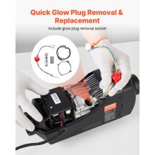 VEVOR Kit di Riparazione Candelette 8V, Kit di Manutenzione per Riscaldatore di Parcheggio Diesel da Auto con Schermo Atomizzante, Compatibile con Riscaldatore d'Aria Diesel da 2 kW, 5 kW, 8 kW