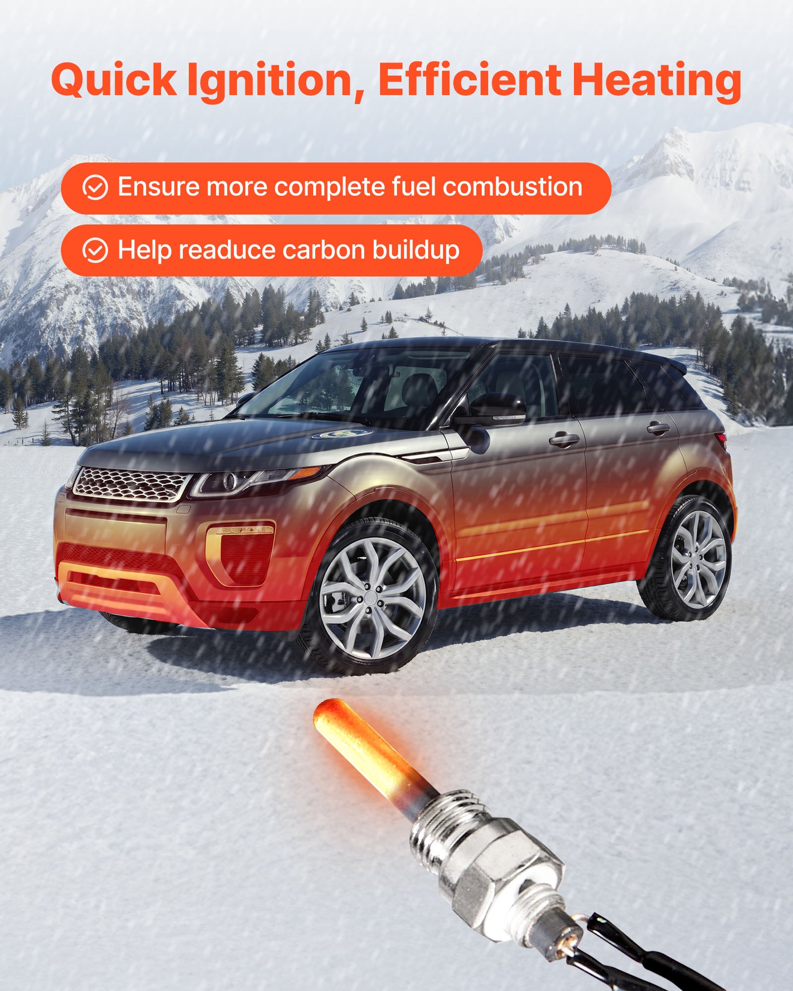 VEVOR Kit di Riparazione Candelette 8V, Kit di Manutenzione per Riscaldatore di Parcheggio Diesel da Auto con Schermo Atomizzante, Compatibile con Riscaldatore d'Aria Diesel da 2 kW, 5 kW, 8 kW