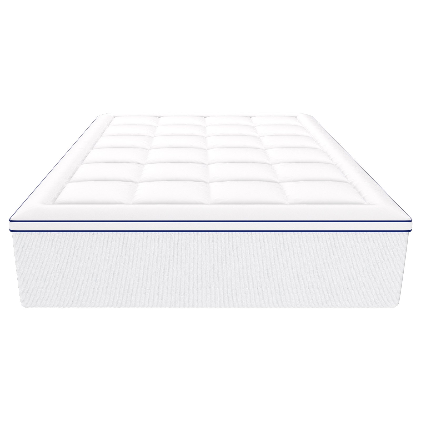 VEVOR Coprimaterasso Misura Queen Imbottitura in Fibra Memory Foam 1524x2032x76,2 mm