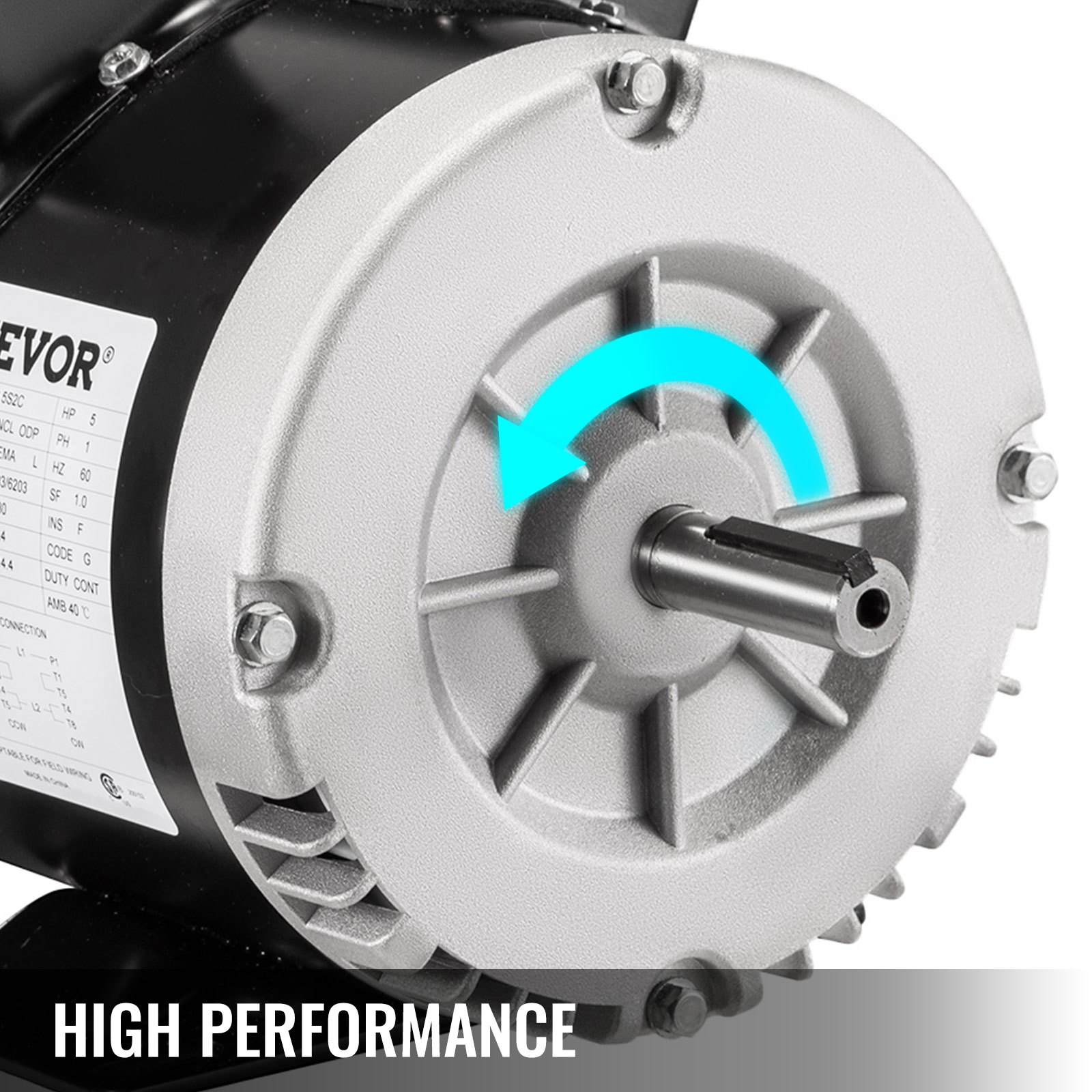 Vevor Motore Elettrico Monofase 2 Poli Motore Del Compressore D'aria A 3450 Rpm