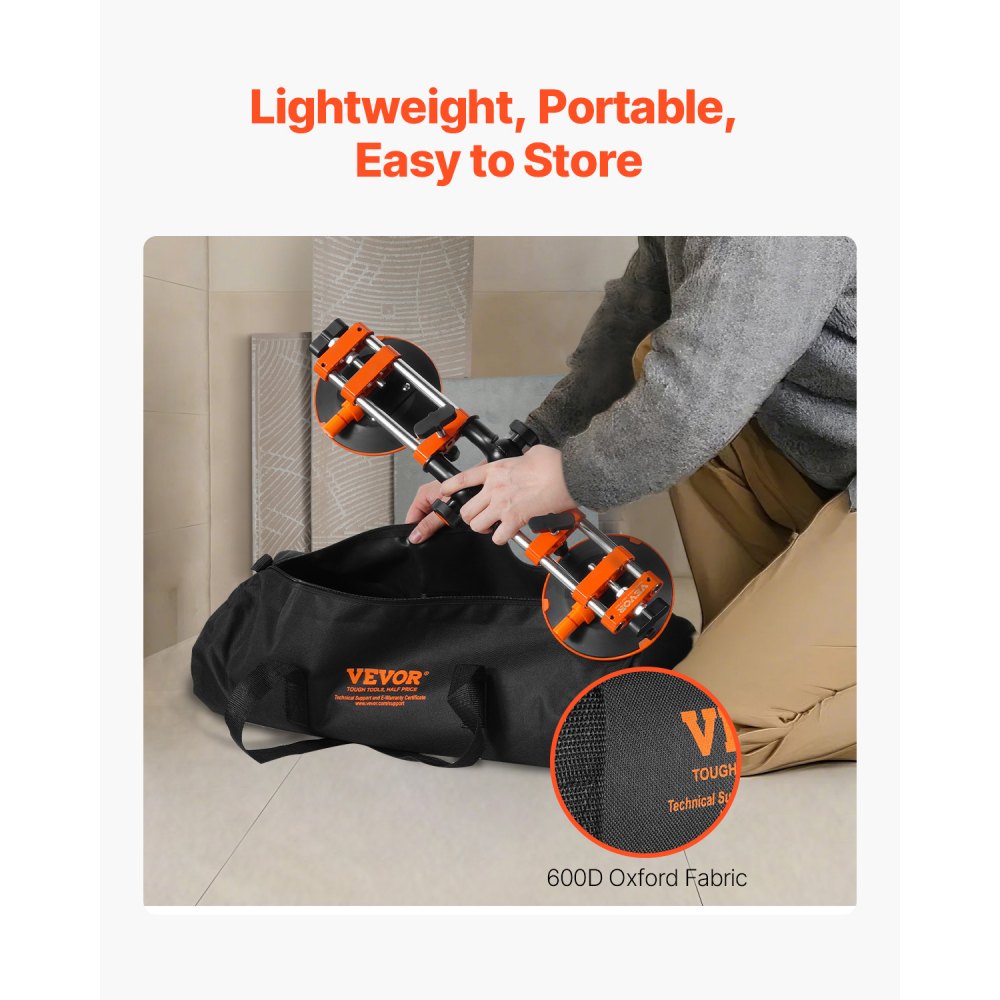 VEVOR Joint Setter, 2-Pack Granite Joint Connectors with 152 mm Vacuum Suction Cups, Stone Setter for Joining & Leveling Joints, 90°-120° Adjustable, Ideal for Tile & Marble Slabs