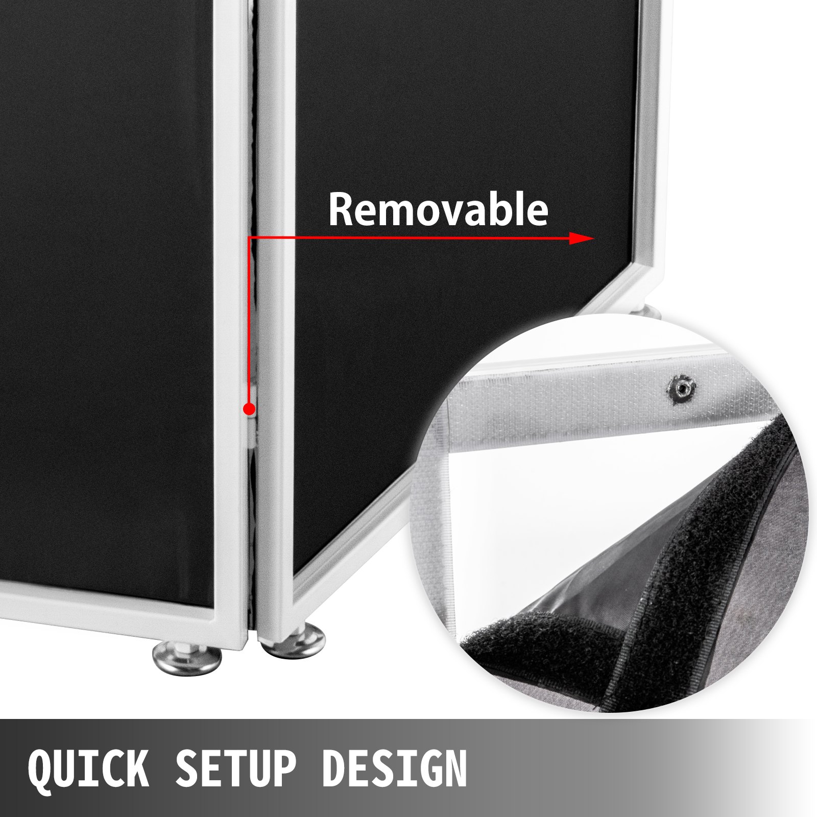 Pannello Divisorio Interno 86x40 Cm Schermo Del Pannello Dj Pieghevole In Nero