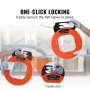 VEVOR Ago da Elettricista 38,1m Estrattore per Cavo Elettrico Estrattore per Cavo Flessibile da 4,5 mm con Custodia in Plastica Guanti con Manico Resistente da Parete Condotti Elettrici Non Conduttivi