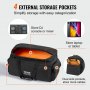 VEVOR Borsa per DJ Sistemare i Cavi Tessuto Oxford 1200D, Borsa per DJ con 9 Divisori Staccabili Tracolla 4,92 Piedi, 23,6 x 11,8 x 12,7 pollici Borsa per Cavi Attrezzatura da DJ Accessori Musicali
