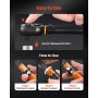 VEVOR Chiave Dinamometrica Attacco da 3/8 di Pollice a Click, Cacciavite Dinamometrica Doppia Scala Lettura 5-45 lbf-ft ​​/ 6,8-61,2 Nm, con Bussole Inserti Giunto Universale Prolunga Custodia, Auto