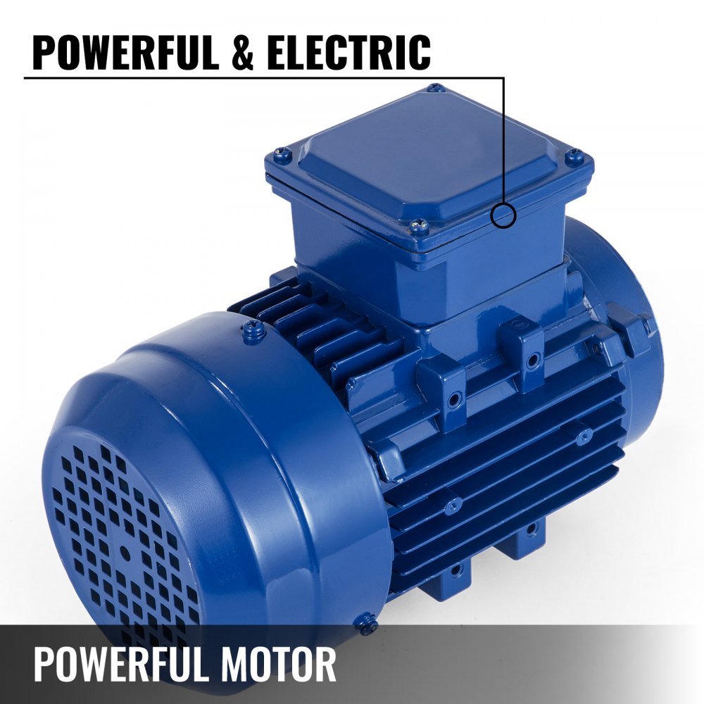 Motore Elettrico Trifase 0.25 Kw 1/3 Hp 3000 Rpm B3 Blue B14 Mount Fans Great