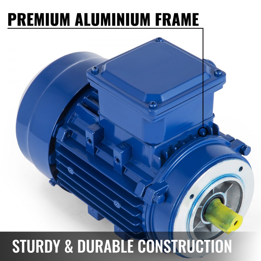 Motore Elettrico Trifase 0.25 Kw 1/3 Hp 3000 Rpm B3 Blue B14 Mount Fans Great