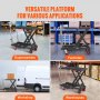 VEVOR Carrello Elevatore Idraulico, Capacità 230kg, Altezza di Sollevamento 220-720 mm, Piattaforma Elevatore Manuale a Forbice Singola con Cuscinetto Antiscivolo, Carrello Idraulico a Forbice Nero