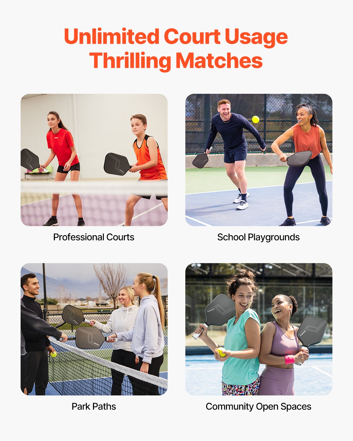 VEVOR Pickleball Paddle Racket with T700 Carbon Fiber Surface and Honeycomb Core, Professional Pickleball Racket with Increased Power, Control & Spin for Adult Men and Women, Black