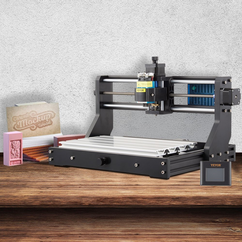 VEVOR 2500 mW CNC 3018 DIY Engraving Machine Pro 300x180x45mm Engraving Machine 3 Axis Mini Laser Engraver with GRBL Control Board and Offline Controller