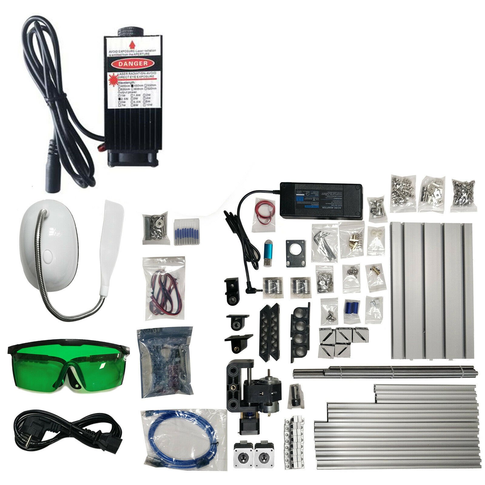 Cnc 1610 Diy 3 Axis Router Kit With 2500mw Laser Engraver Milling Machine For Wood Pvb Pcb