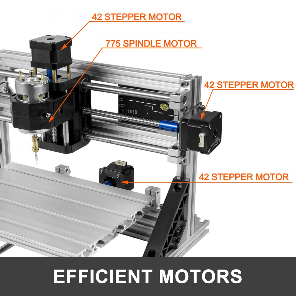 VEVOR Fresatrice Macchina per Incisore Laser 1610 Kit di Router di CNC Kit di Router di legno Controllo GRBL di base Fresatrice CNC in PVC a 3 assi PCB CNC con Controller Offline 160x100x40mm