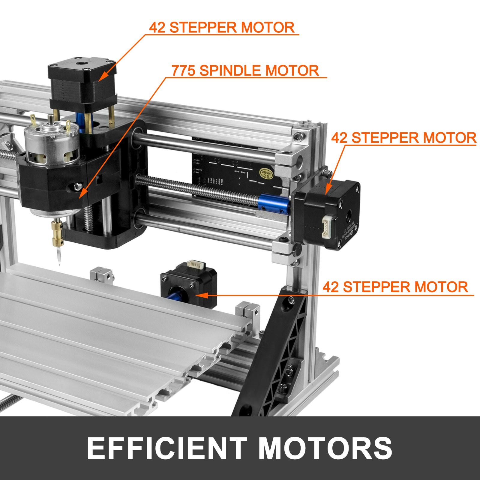 VEVOR Fresatrice Macchina per Incisore Laser 1610 Kit di Router di CNC Kit di Router di legno Controllo GRBL di base Fresatrice CNC in PVC a 3 assi PCB CNC con Controller Offline 160x100x40mm