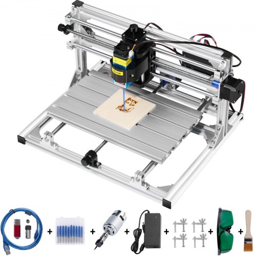 VEVOR CNC 3018 Kit Router Controllo GRBL Macchina CNC a 3 Assi con 5500mW Laser Powe Plastica Acrilico PCB PVC Intaglio del Legno Fresatrice