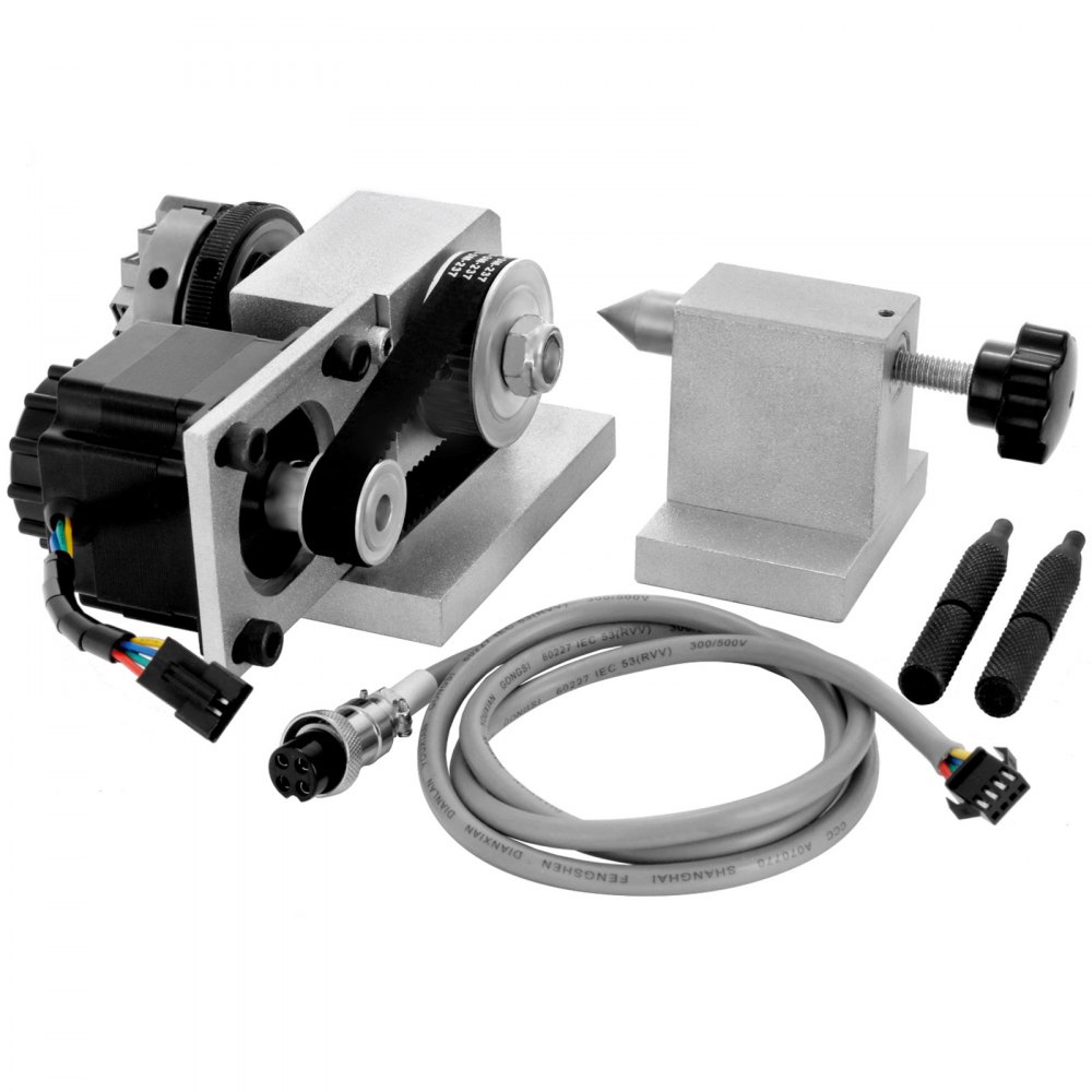 Asse Rotante Rotativo Del Cnc Router, Asse A, 4°asse, 3 Griffe Base Solida