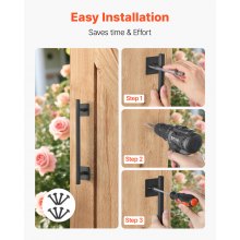 VEVOR Maniglia per Porta da Fienile, Maniglia per Cancello di Recinzione Rustica da 320 mm 2 Pezzi, Rivestimento Antiruggine, Maniglie in Acciaio al Carbonio, per Porte Scorrevoli in Metallo