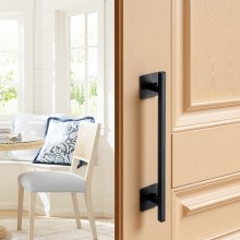 VEVOR Maniglia per Porta da Fienile, Maniglia per Cancello di Recinzione Rustica da 320 mm 2 Pezzi, Rivestimento Antiruggine, Maniglie in Acciaio al Carbonio, per Porte Scorrevoli in Metallo