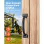 VEVOR Maniglia per Porta da Fienile, Maniglia per Cancello di Recinzione Rustica da 152 mm 4 Pezzi, Rivestimento Antiruggine, Maniglie in Acciaio al Carbonio, per Porte Scorrevoli in Metallo