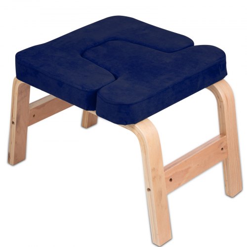 VEVOR Sedia per Inversione Yoga 47x44x65cm Sedia per Yoga 200kg Sedia per Testa Yoga Headstand Sgabello per Yoga a Forma di H Colore Blu Scuro