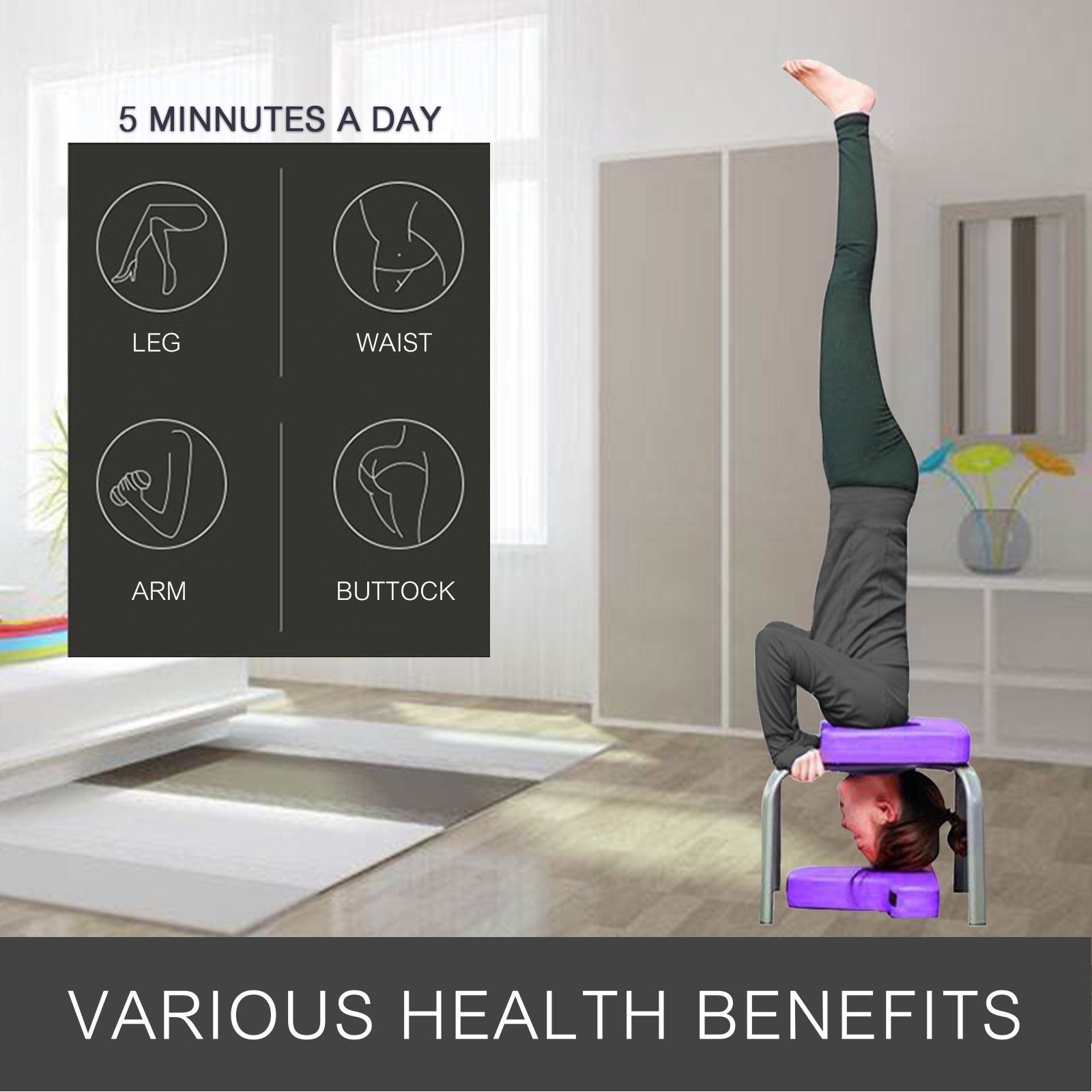 Fitness Yoga Handstand Chair Inversion Chair Yoga Chair Exercise Training