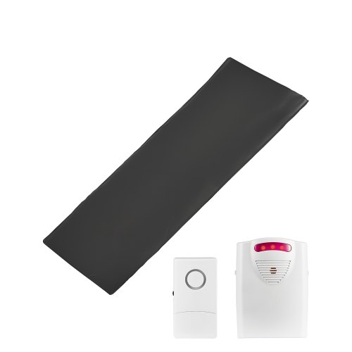 VEVOR Sistema di Allarme per Letto per Anziani, Sensore Wireless per Letto da 355,6 x 762 mm con Cercapersone, Allarmi di Sicurezza e Cuscinetto Anticaduta per Letto per Casa, Ospedale