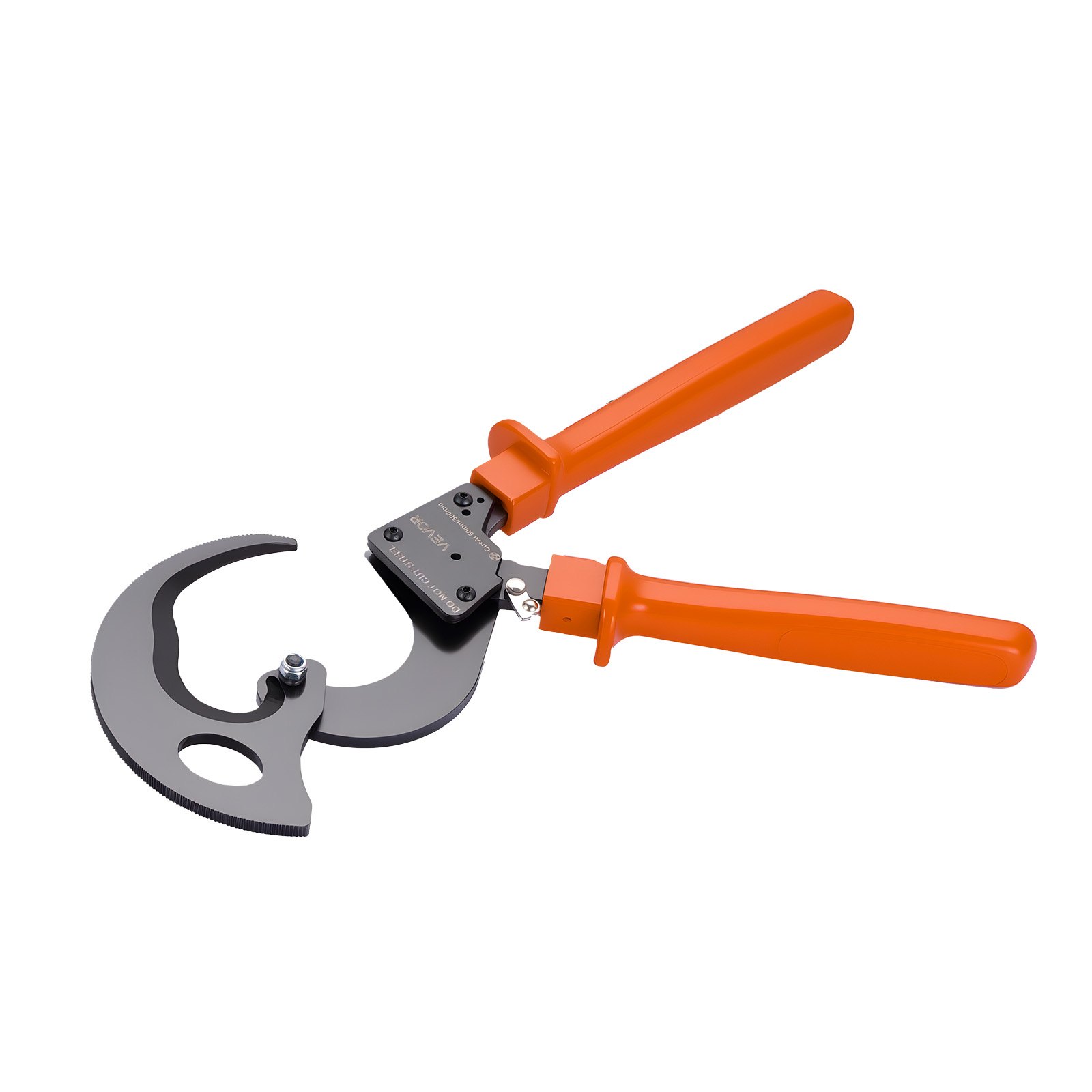 VEVOR Tagliacavi a Cricchetto Pinza Tagliacavi con Lame in Acciaio Armonico Manici Rivestiti in PVC, Cesoia per Fili di Rame Alluminio Capacità max. 500 mm², Taglierina per Cavi da Elettricista