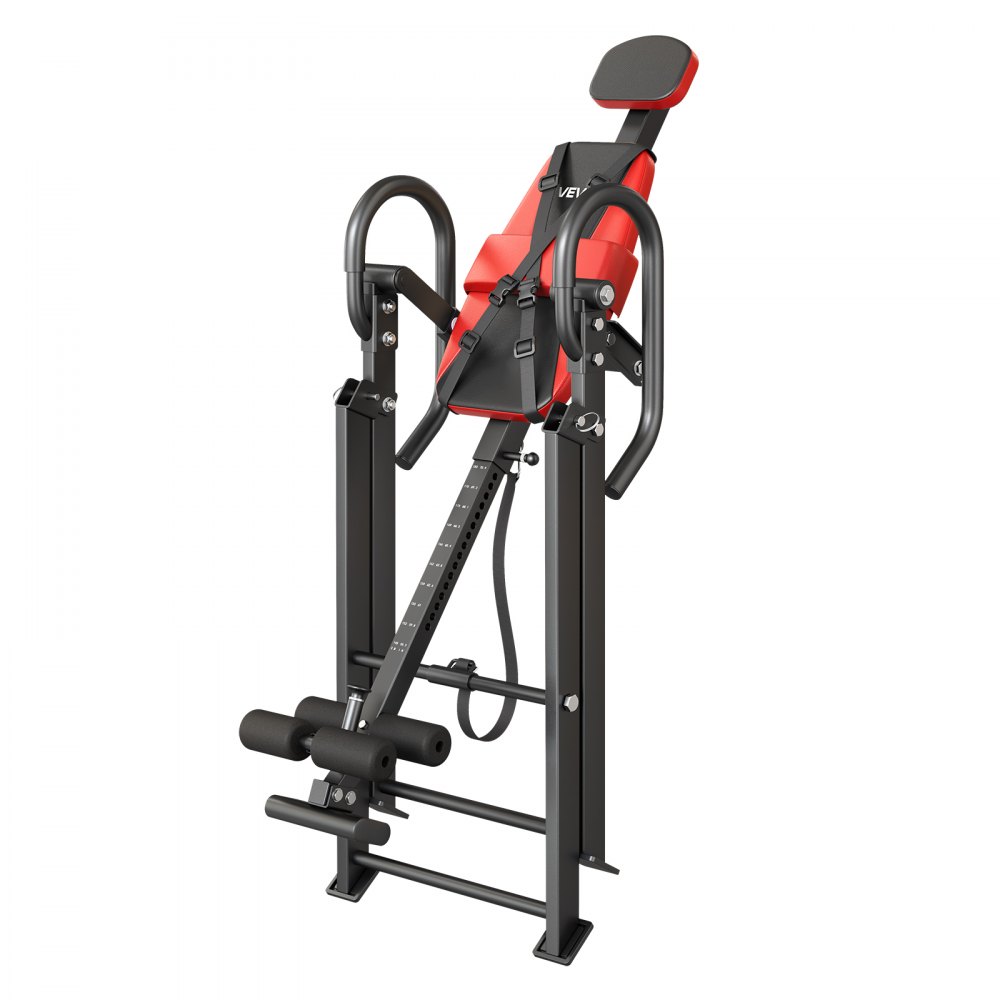 VEVOR Tavolo ad Inversione Fitness, Panca ad Inversione Carico max 136 kg Pieghevole, Attrezzatura per Decompressione di Collo Schiena da Palestra Sviluppo Muscolare, Stretching, Cinghia Regolabile