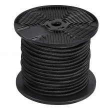 VEVOR Corda Elastica da 6 mm Cinghie Elastiche Resistenti Bobina da 36 m Nero