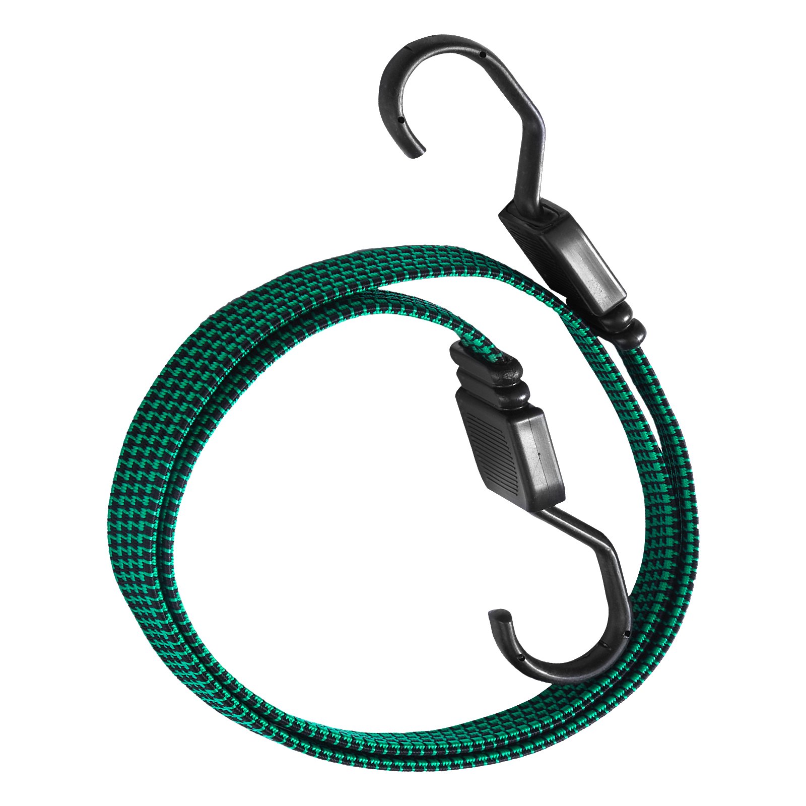 VEVOR Set di Corde Elastiche Piatte 32 Pezzi, Cinghie Elastiche Resistenti 17 mm con Ganci a J in Acciaio A3, Include Corde Elastiche da 0,5 m 0,9 m 1,2 m 1,6 m 2 m con Borsa Portaoggetti Portatile