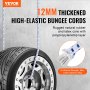 VEVOR Corde Elastiche con Ganci 1,8 m Cinghie Elastiche Resistenti 12 mm 6 PZ