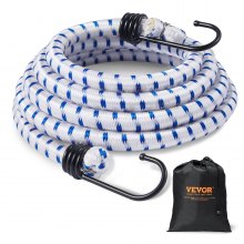 VEVOR Corde Elastiche con Ganci 1,8 m Cinghie Elastiche Resistenti 12 mm 6 PZ