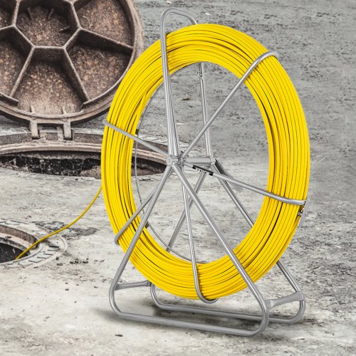 KATSU Sonda Passacavi In Fibra Di Vetro 6x80M - Estrattore Cavi Elettrici Con Freno E Supporto - Foto 3