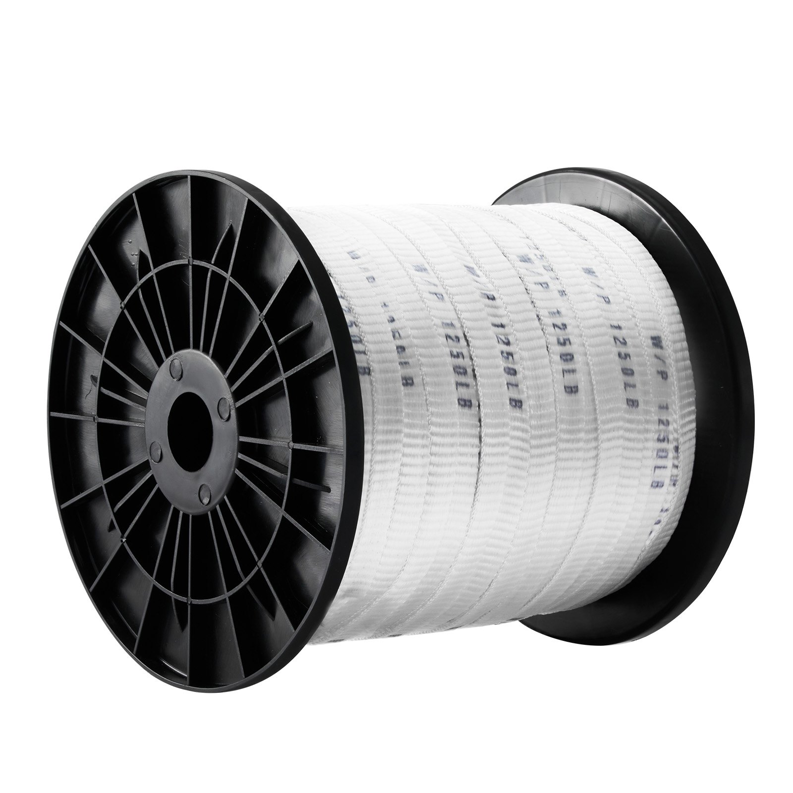 VEVOR Nastro da tirare in poliestere, Corda piatta da 1/2" x 528', Capacità di trazione di 1250 lbf, Nastro tiracavi stampato per imballaggi, Giardinaggio, Elettrico commerciale, Condutture, Bianco